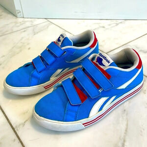 Reebok Royal Flag, red, white, and blue velcro sneaker, youth 4.5 or women’s 6